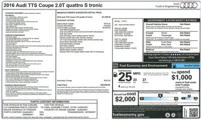2016 Audi TTS 'Launch Edition' 2.0T Coupe