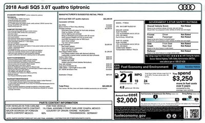 2018 Audi SQ5 Prestige