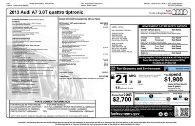 2013 Audi A7 3.0 Prestige