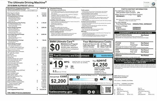 2018 BMW 7 Series ALPINA B7 xDrive