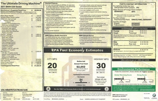 2011 BMW 5 Series 535i