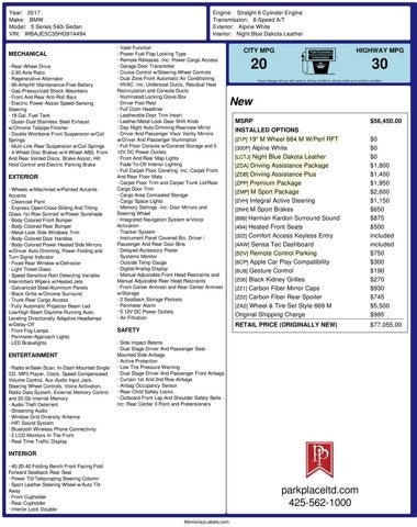 2017 BMW 5 Series 540i M-Sport