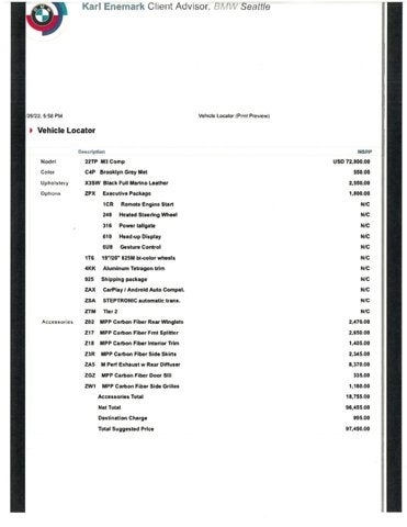 2022 BMW M3 Competition