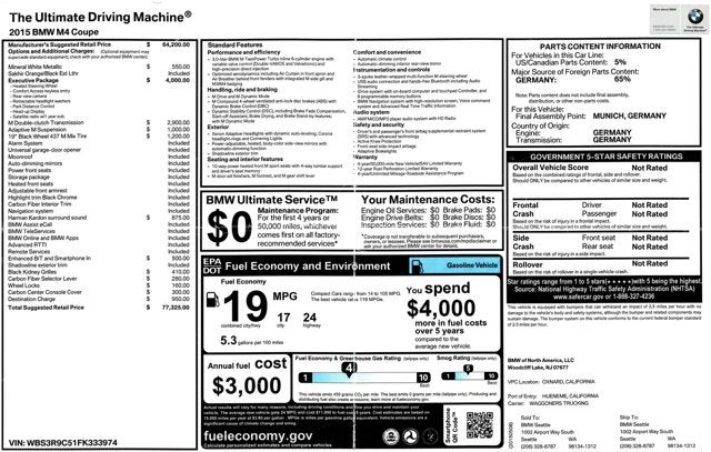 2015 BMW M4 Dinan S2 Coupe