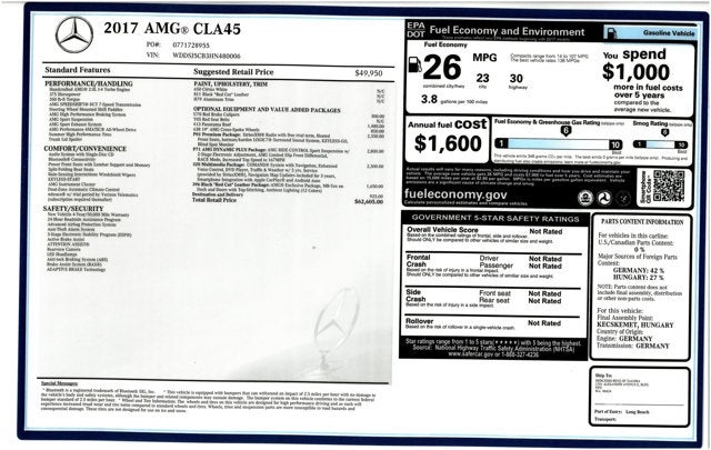 2017 Mercedes-Benz CLA AMG® CLA 45