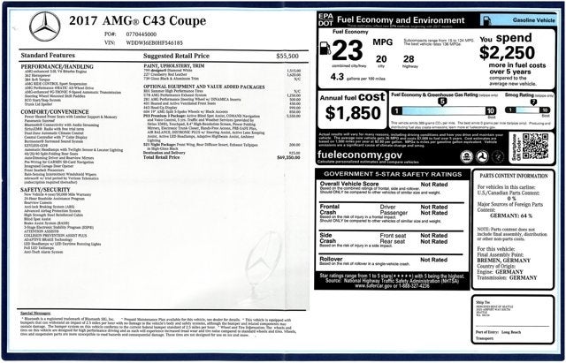 2017 Mercedes-Benz C-Class AMG® C 43