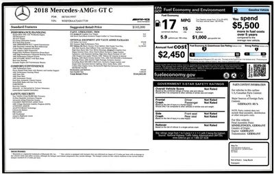 2018 Mercedes-Benz AMG® GT AMG® GT C 'Edition 50'