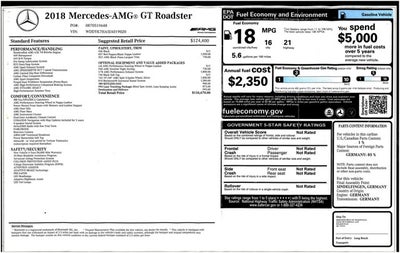 2018 Mercedes-Benz AMG® GT Roadster