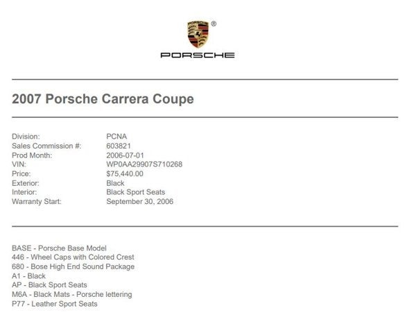 2007 Porsche 911 Carrera