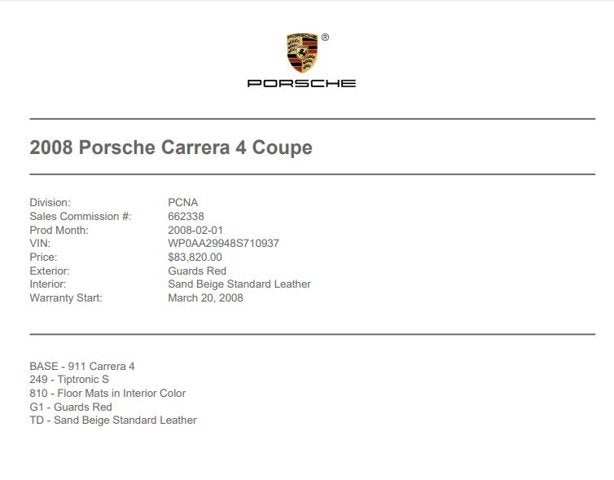 2008 Porsche 911 Carrera 4