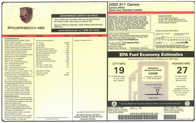 2009 Porsche 911 Carrera Coupe