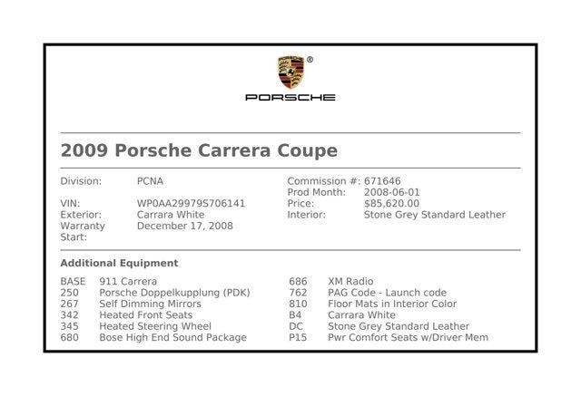 2009 Porsche 911 Carrera