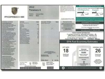 2012 Porsche Panamera 4
