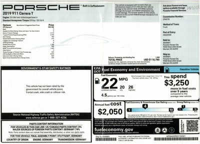 2019 Porsche 911 Carrera T