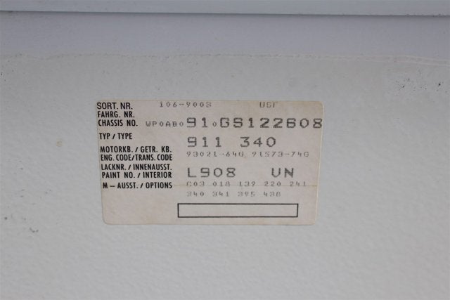 1986 Porsche 911 Coupe