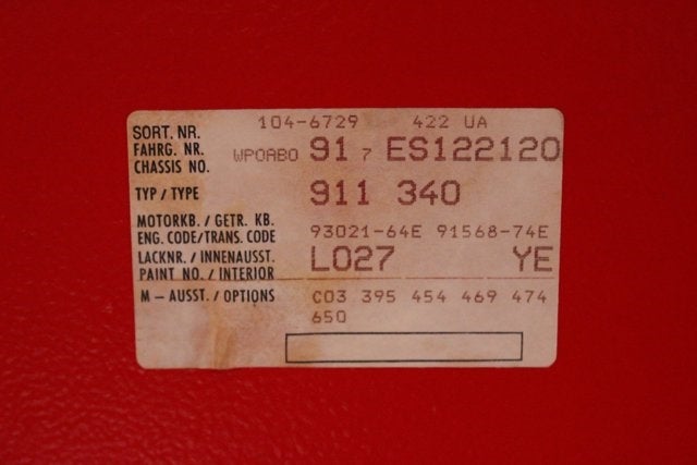 1984 Porsche 911 Carrera Coupe