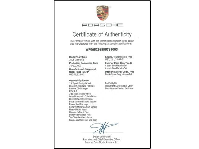 2008 Porsche Cayman S