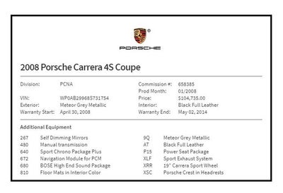 2008 Porsche 911 Carrera 4S