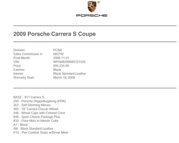 2009 Porsche 911 Carrera S
