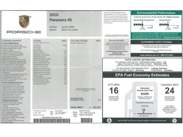 2010 Porsche Panamera 4S