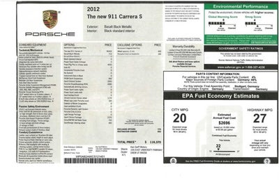 2012 Porsche 911 Carrera S