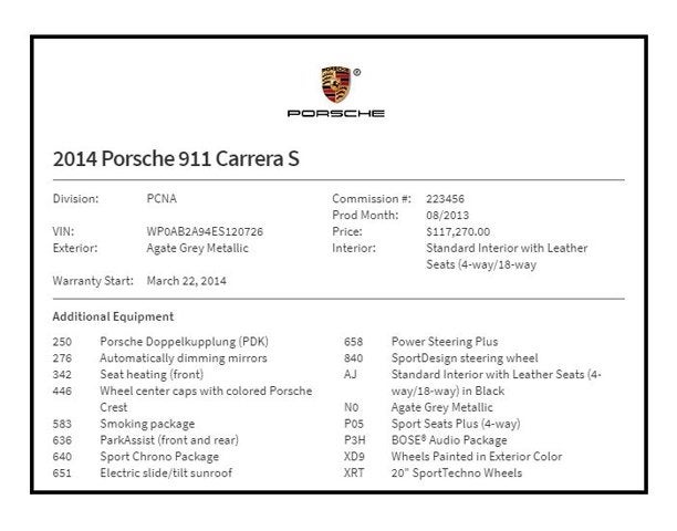 2014 Porsche 911 Carrera S