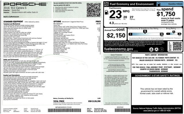 2016 Porsche 911 Carrera S