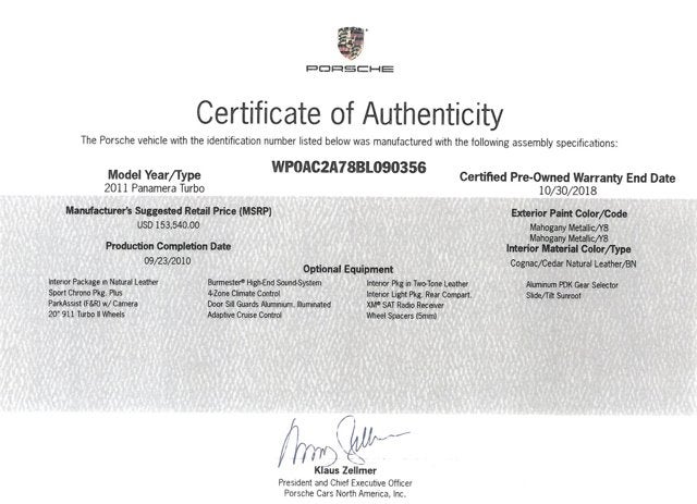 2011 Porsche Panamera Turbo