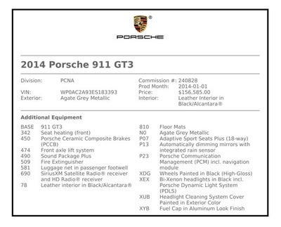 2014 Porsche 911 GT3