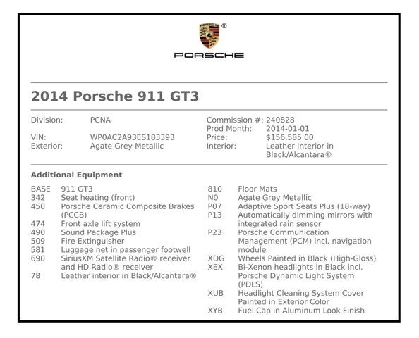 2014 Porsche 911 GT3