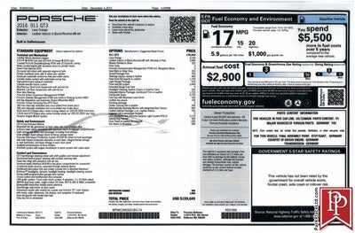 2016 Porsche 911 GT3