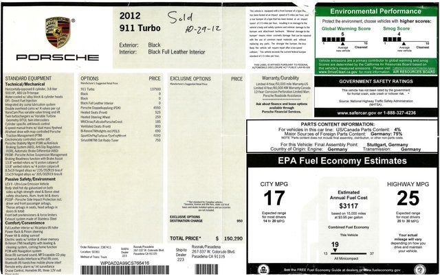 2012 Porsche 911 Turbo