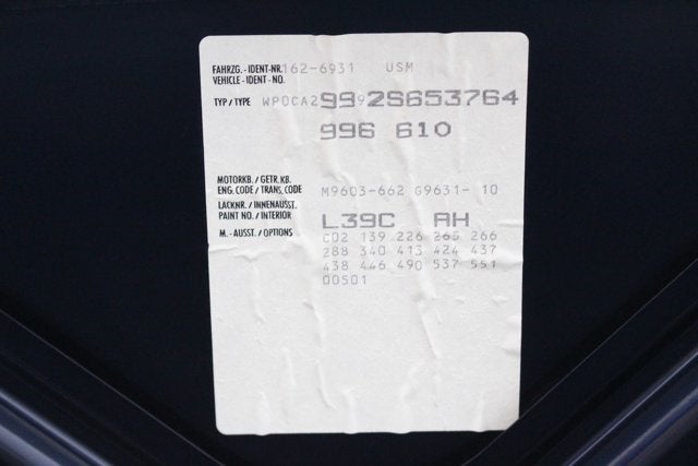 2002 Porsche 911 Carrera Cabriolet