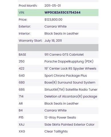 2012 Porsche 911 Carrera GTS