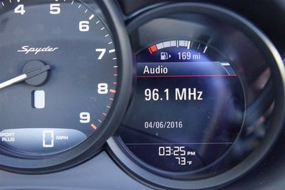 2016 Porsche Boxster Spyder