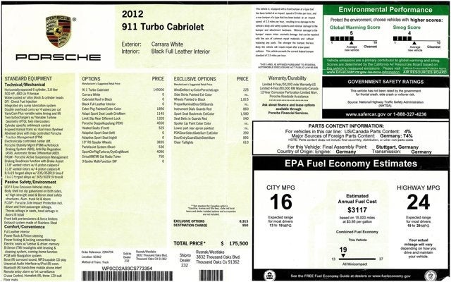 2012 Porsche 911 Turbo Cabriolet