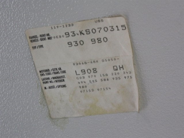 1989 Porsche 911 Turbo Slant Nose Cabriolet