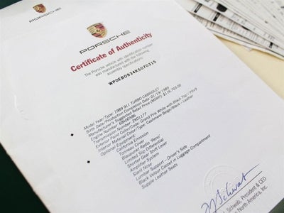 1989 Porsche 911 Turbo Slant Nose Cabriolet