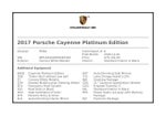 2017 Porsche Cayenne Platinum Edition