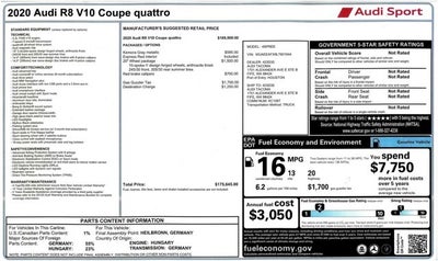 2020 Audi R8 Coupe V10