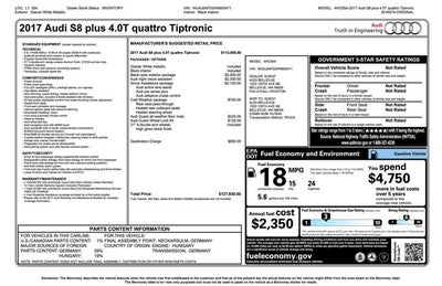 2017 Audi S8 plus 4.0 TFSI