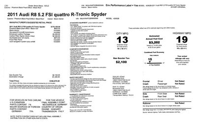 2011 Audi R8 5.2L Spyder