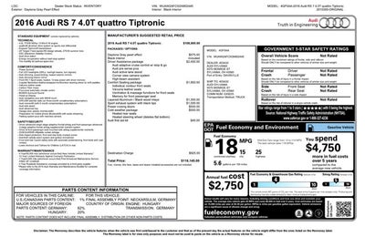 2016 Audi RS 7 Prestige Hatchback