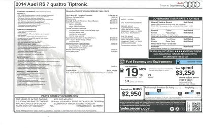 2014 Audi RS 7 Prestige