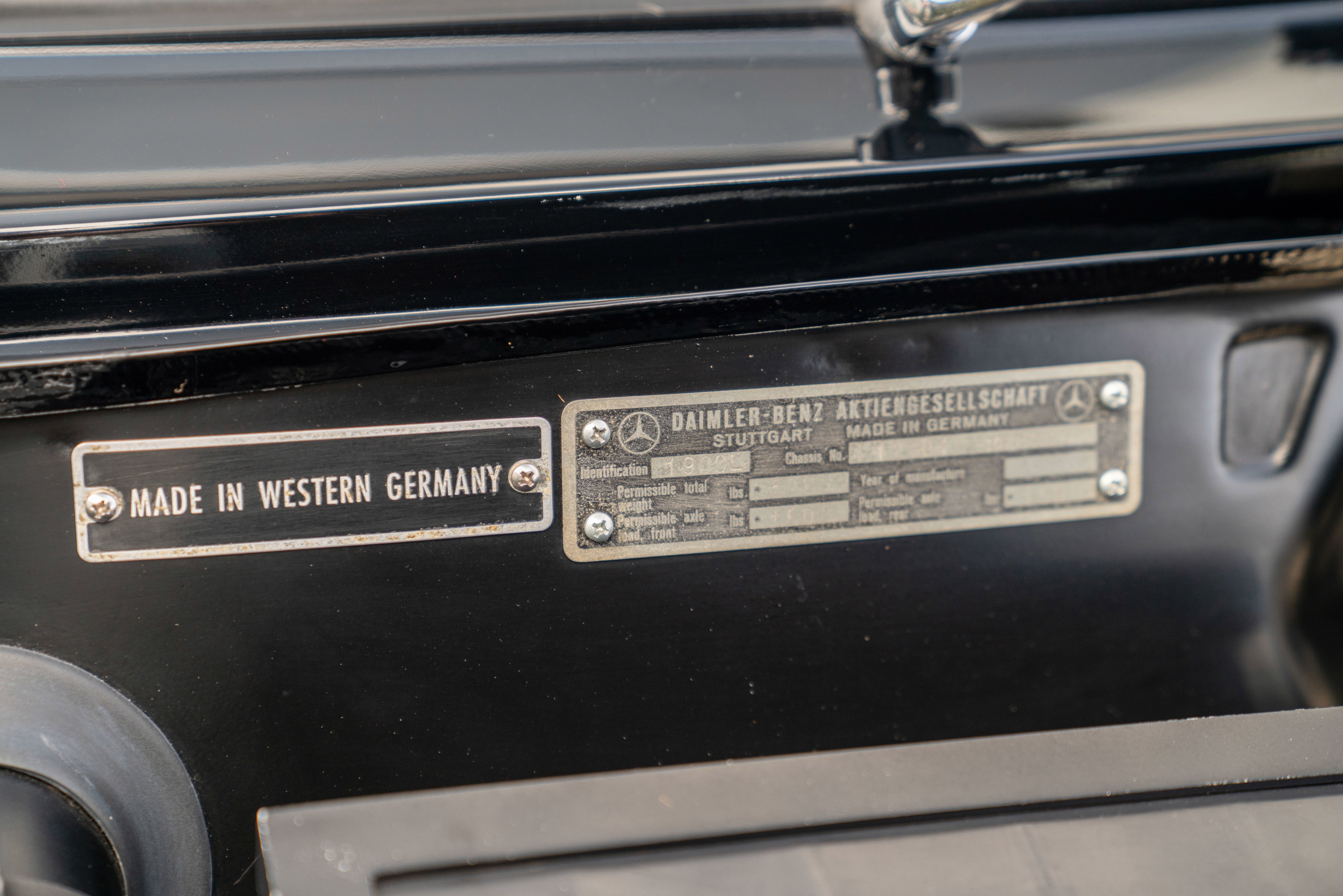 1959 Mercedes-Benz 190 SL Roadster