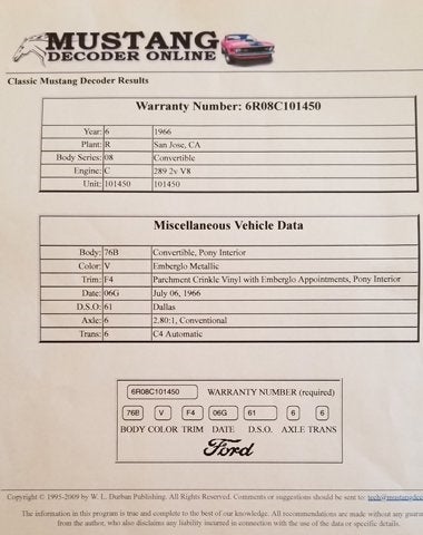 1966 Ford Mustang Convertible