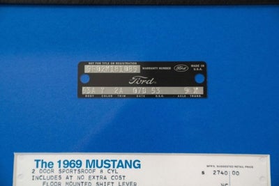 1969 Ford Mustang Sport Roof