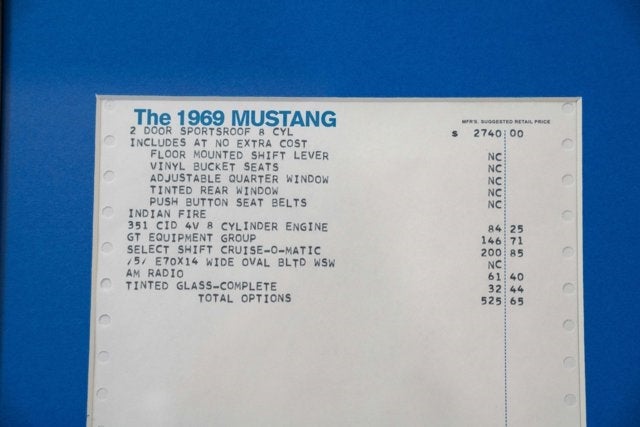 1969 Ford Mustang Sport Roof