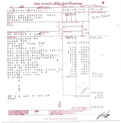 1957 Ford Thunderbird Convertible