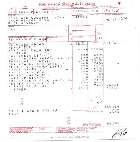 1957 Ford Thunderbird Convertible